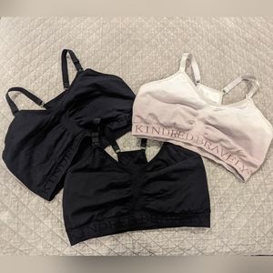 Bundle 3 Kindred Bravely sublime pumping nursing sports bras XL busty black